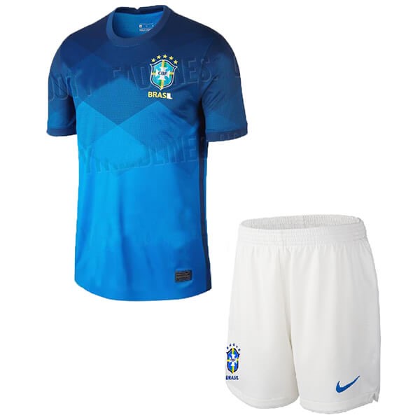 Camiseta Brasil 2ª Niños 2020 Azul